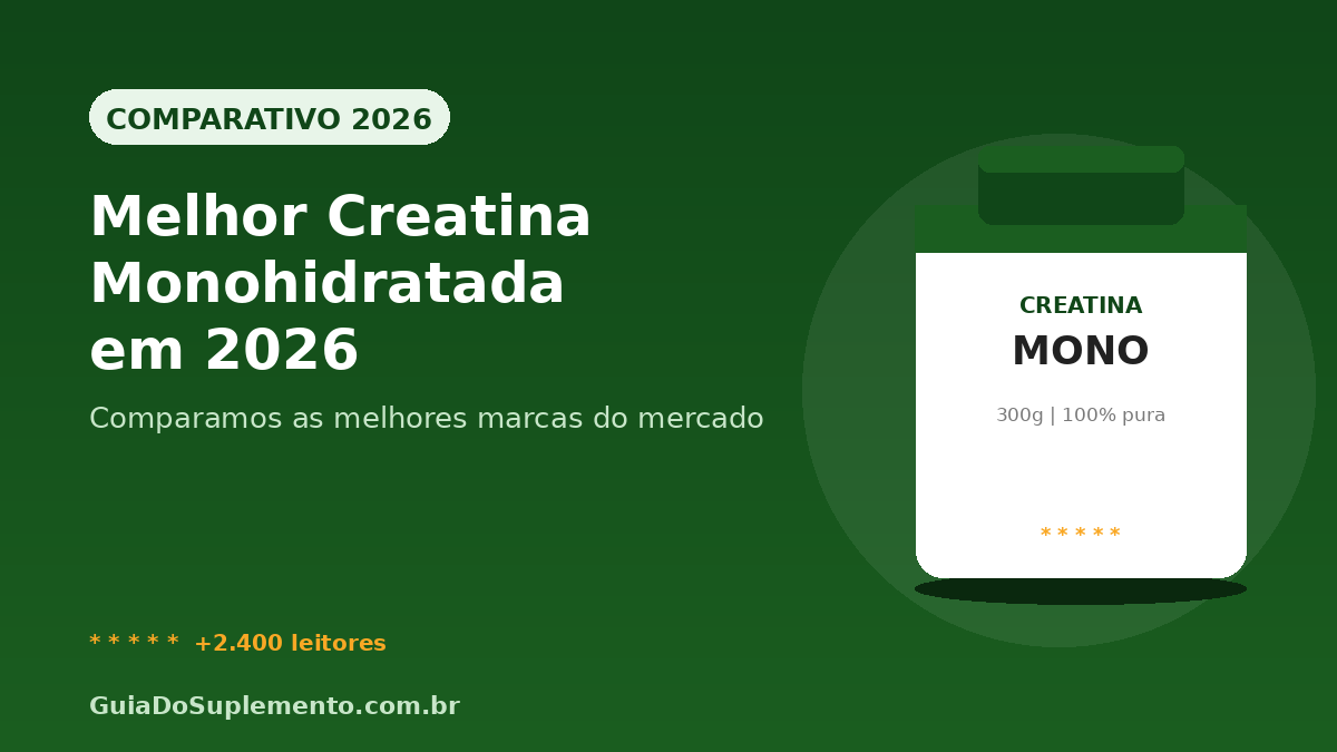 Melhor Creatina de 2026: 5 Opções Testadas e Aprovadas